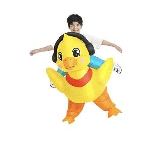 Ride On Duck Inflatable Halloween Costume Air Blow Up Kids 7-10 year Medium